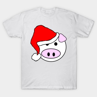 Christmas Pig Emoji T-Shirt